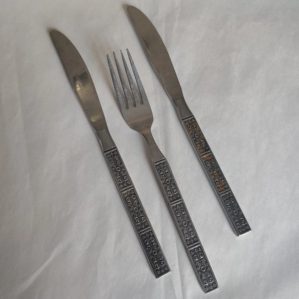Orleans Silver Co. Stainless ORL16 Lot of 3 Butter Knife And Fork